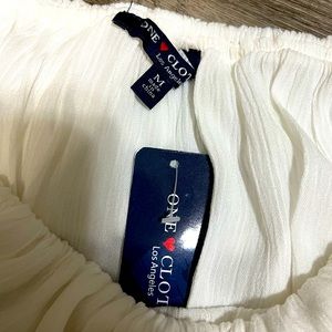 White off the shoulders top